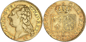 Louis XVI - Louis d’or à la tête nue 1788 H (La Rochelle)

Or - 7,56 grs - 23 mm
G.361
TB+
R

Exemplaire agréable.
