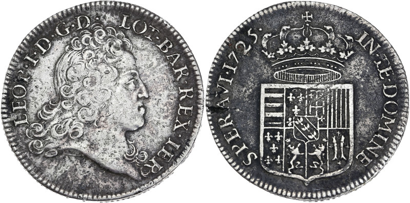 Lorraine, Duché de Lorraine, Léopold Ier - Ecu dit "d'Aubonne" 1725

Argent - 19...