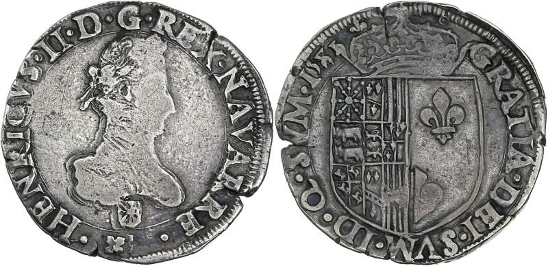 Navarre-Béarn - Henri III de Navarre, II de Béarn - Franc 1581 (Saint-Palais)

A...