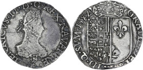 Navarre-Béarn - Henri III de Navarre, II de Béarn - Franc 1582 (Saint-Palais)

Argent - 13,35 grs - 32,5 mm
Bd.598 / Salles.191
TTB+

Très bel exempla...
