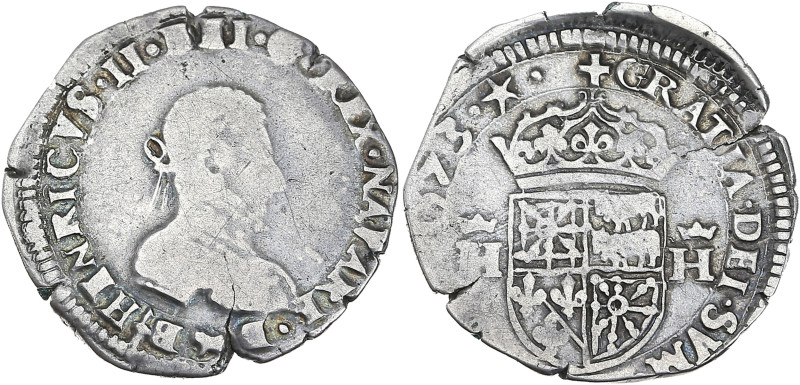 Navarre-Béarn - Henri III de Navarre, II de Béarn - 1/2 teston 1573 (Morlaàs)

A...