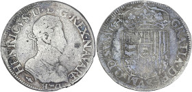 Navarre-Béarn - Henri III de Navarre, II de Béarn - Teston 1574 (Pau)
N après la date.

Argent - 9,36 grs - 27,5 mm
Bd.606 / Salles.185
TB/TB+

Assez ...