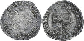 Navarre-Béarn - Henri III de Navarre, II de Béarn et Marguerite de Valois - Teston 1577 (Morlaàs)

Argent - 9,49 grs - 28 mm
Bd.615 / Salles.182
TTB

...