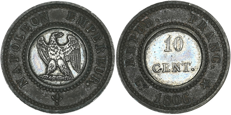 Napoléon Empereur tête laurée - Essai bimétallique 10 centimes 1806

Bimétalliqu...