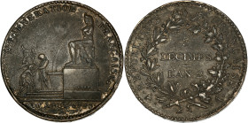 Régénération française - 5 décimes An 2 A (Paris)

Bronze - 24,55 grs - 35,5 mm
F.172A-1
TTB+

Type assez rare. Très bel exemplaire avec de beaux reli...