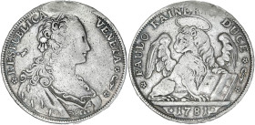 Italie, Venise, Doge Paolo Renier - Tallero 1781

Argent - 28,42 grs - 40,5 mm
Montenegro.3104
TB+

Assez rare. Trace de soudure avers et revers à 12h...
