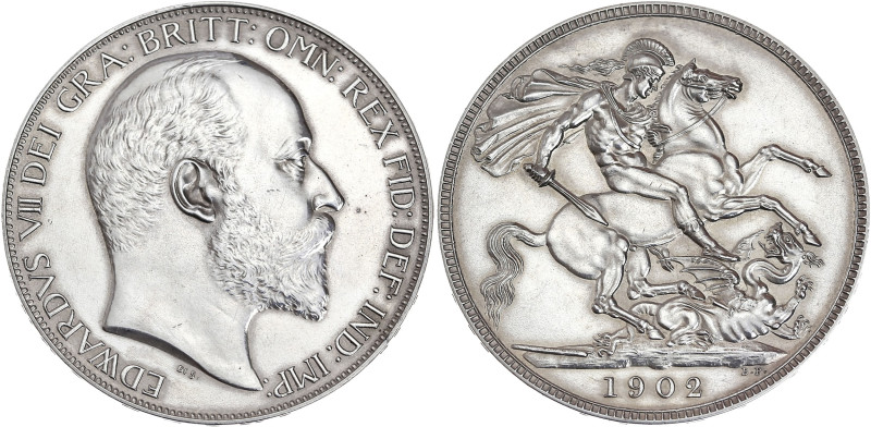 Royaume-Uni, Edouard VII - Crown 1902 

Argent - 28,32 grs - 38,5 mm
KM.20-803
S...