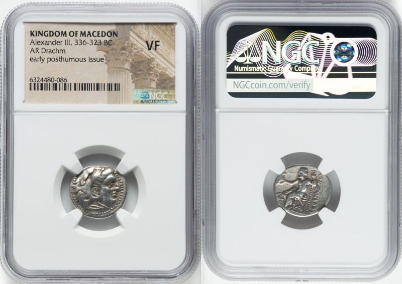 MACEDONIAN KINGDOM. Alexander III the Great (336-323 BC). AR drachm (18mm, 12h)....