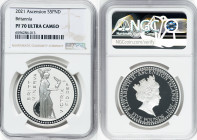 British Dependency. Elizabeth II silver Proof "Britannia" 5 Pounds 2021 PR70 Ultra Cameo, KM-Unl. HID09801242017 © 2022 Heritage Auctions | All Rights...