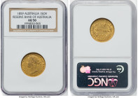 Victoria gold Sovereign 1859-SYDNEY AU50 NGC, Sydney mint, KM4, Fr-10. Reserve Bank of Australia. HID09801242017 © 2022 Heritage Auctions | All Rights...