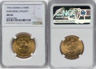 Republic gold "Babenberg Dynasty" 1000 Schilling 1976 MS66 NGC, Vienna mint, KM2933, Fr-909. HID09801242017 © 2022 Heritage Auctions | All Rights Rese...