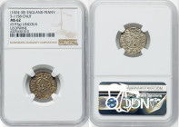 Kings of All England. Cnut (1016-1035) Penny ND (1024-1030) MS62 NGC, Lincoln mint, Leofwine as moneyer, Pointed Helmet type, S-1158, 0.97gm. HID09801...