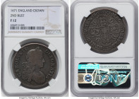 Charles II Crown 1671 F12 NGC, KM422.3, S-3357. Second bust. HID09801242017 © 2022 Heritage Auctions | All Rights Reserved