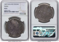 James II Crown 1687 VG8 NGC, KM463, S-3407, ESC-743. TERTIO edge. HID09801242017 © 2022 Heritage Auctions | All Rights Reserved