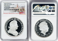 Elizabeth II silver Proof "King George I" 5 Pounds (2 oz) 2022 PR70 Ultra Cameo NGC, KM-Unl, S-Unl. Limited Edition Presentation Mintage: 750. British...