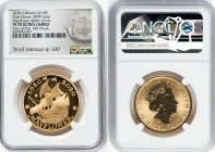 Elizabeth II gold Proof "Mayflower 400th Anniversary" 100 Pounds (1 oz) 2020 PR70 Ultra Cameo NGC, KM-Unl. Mintage: 500. One of First 100 Struck. Sold...