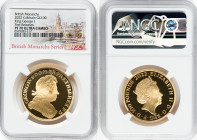 Elizabeth II gold Proof "King George I" 100 Pounds (1 oz) 2022 PR70 Ultra Cameo NGC, KM-Un.., S-Unl. Mintage: 610. British Monarchs series. First Rele...