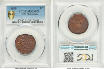 USA Administration Centavo 1920 MS63 Brown PCGS, Philadelphia mint, KM163. Cobalt toned chestnut surfaces with original red outlining devices and shad...