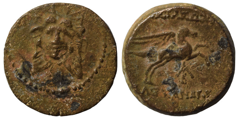 SELEUKID KINGS of SYRIA. Alexander I Balas, 152-145 BC. Ae (bronze, 2.13 g, 13 m...