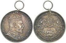 GROSSBRITANNIEN BRITISCHE KOLONIEN
Südafrika Medaille 1902. Krönung von Edward VII. 26. Juni 1902, Kolonie Natal in Südafrika. Mit Trageöse. 29,3 mm....