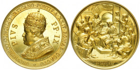 ITALIEN VATIKAN / KIRCHENSTAAT
Pius IX., 1846 - 1878. Medaille 1870, von C. Mosgetti. Portrait von Pius IX. 43 mm. 35,82 g. Sauber entfernter Henkel,...