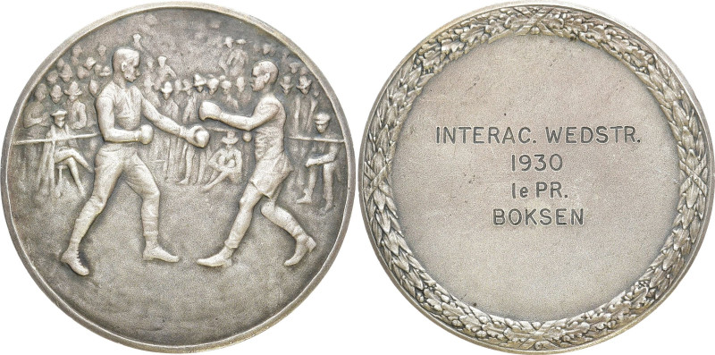 NIEDERLANDE
 Silbermedaille 1930. Für den 1. Platz im Boxen. 41 mm. 30,40 g. Ma...
