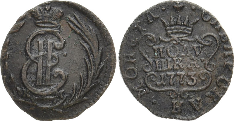RUSSLAND GROSSFUERSTENTUM / KAISERREICH
Katharina II., 1762 - 1796. Ku.- Polusc...