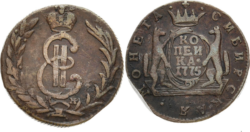 RUSSLAND GROSSFUERSTENTUM / KAISERREICH
Katharina II., 1762 - 1796. Ku.- Kopeke...