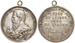 BRANDENBURG / PREUSSEN
Friedrich III., 1888. Silbermedaille 1888. Gedenkmedaille. Mit Trageöse und Unterschrift. 29 mm. 7,67 g. Sehr schön-vorzüglich...