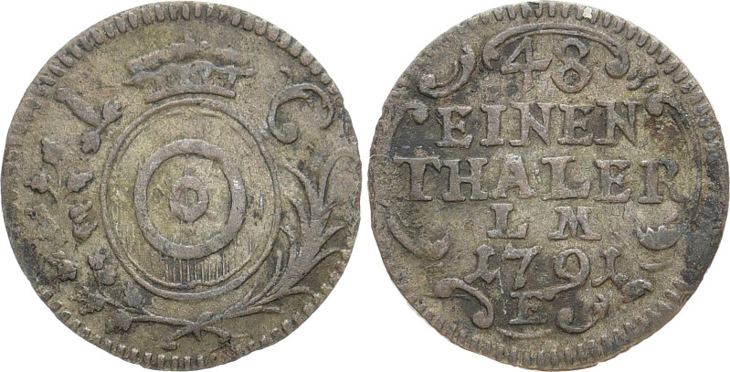 MAINZ, Erzbistum
Friedrich Karl Josef von Erthal, 1774 - 1802. 1/48 Taler 1791,...