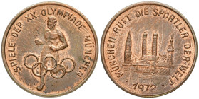 MÜNCHEN
 Token 1972. Zu den Olympischen Spielen in München 1972. 18 mm. 1,79 g. Winz. Kratzer, vorzüglich