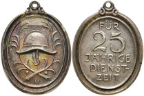 Medaille 1884. Für 25-jährige Dienstzeit. 20,04 g. Feine Tönung, kl. Probierspur am Rand, vorzüglich