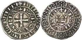 FRANCE, Royaume, Charles IV le Bel (1322-1328), AR maille blanche (8 deniers tournois), 3e émission (juillet 1326). D/ + KAROLVS RE·X· Croix pattée. R...