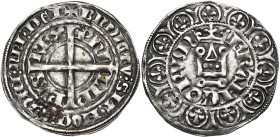 FRANCE, Royaume, Philippe VI de Valois (1328-1350), AR gros à la couronne, 1e émission (janvier 1337). D/ Croix coupant la lég. intérieure: PHI-LIP-PV...