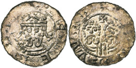 NEDERLAND, FRIESLAND, Graafschap, Egbert II (1068-1090), AR denarius, 1068-1077 (?), Garrelsweer. Vz/ + ECBER[TVS] Gekroond bb. v.v. Kz/ [+ GER]OIEVVR...