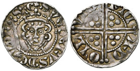 NEDERLAND, VOORST, Heerlijkheid, Sweder (ca. 1270-1300), AR sterling, ca 1270. Engels type (long cross). Vz/ *SVEDERVS DE- VOR-STE Gekroond bb. v.v. m...