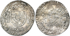 BRABANT, Duché, Philippe le Beau (1482-1506), AR toison d'argent, 1502, Anvers. D/ Ecu couronné d'Autriche-Bourgogne sur une croix feuillue. R/ Le bij...