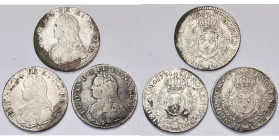 FRANCE, Royaume, Louis XV (1715-1774), lot de 3 écus de Béarn aux rameaux d'olivier, 1729 et 1731 (2), Pau. Dupl. 1675.
Beau