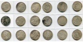 FRANCE, Royaume, Louis XV (1715-1774), lot de 9 écus de Béarn au bandeau: 1759 (rare), 1760 (rare), 1762 (2), 1763, 1764, 1765, 1766, 1768, Pau. Dupl....