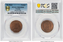 Quebec. Montreal "Canadian Coin Cabinet" Cent Token ND (1891) MS65 Red and Brown PCGS, Br-586. ILLUSTRATES & DESCRIBES ALL CANADIAN TOKENS & MEDALS Co...