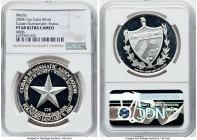 Republic silver Proof "Cuban Numismatic Association" Medal (1 oz) 2004 PR68 Ultra Cameo NGC, Serial #006. CUBAN NUMISMATIC ASSOCIATION FOUNDED JANUARY...
