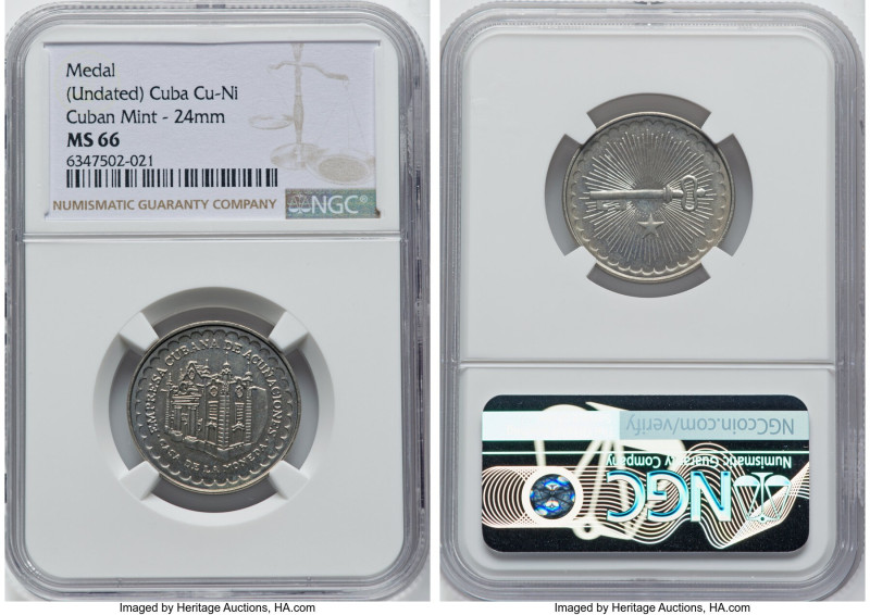 "Cuban Mint" cupro-nickel Medal ND MS66 NGC, 24mm. EMPRESA CUBANA DE ACUNACIONES...