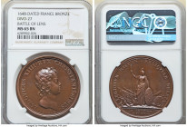 Louis XIV bronze "Battle of Lens" Medal 1648-Dated MS65 Brown NGC, Divo-27. 41mm. By J. Mauger. LUDOVICUS XIIII REX CHRISTIANISSIMUS Bust right // LEG...