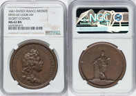 Louis XIV bronze "Secret Council" Medal 1661-Dated MS63 Brown NGC, Divo-62. 41mm. By J. Mauger. Struck to commemorate the formation of the Council of ...