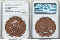 Louis XIV bronze "Capture of Deynze & Dixmuyden" Medal 1695-Dated MS64 Brown NGC, Divo-260. 41mm. By J. Mauger. LUDOVICUS MAGNUS REX CHRISTIANISSIMUS ...