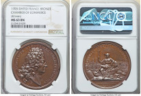 Louis XIV bronze "Rouen Chamber of Commerce" Medal 1703-Dated MS63 NGC, 41mm. By T. Bernard. Commemorating the formation of the Norman Chamber of Comm...