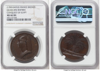 Napoleon bronze Restrike "Conquest of Upper Egypt" Medal 1799-Dated MS66 Brown NGC, Julius-694. 35mm. By Galle. CONQUETE DE LA HAUTE EGYPTE AN VII Bus...