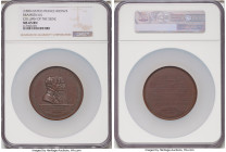 Napoleon bronze "Column of the Seine" Medal 1800-Dated MS65 Brown NGC, Bram-64. 59mm. By Gatteaux. BONAPARTE PREMIER CONSUL CAMBACERES SECD CONSL LEBR...