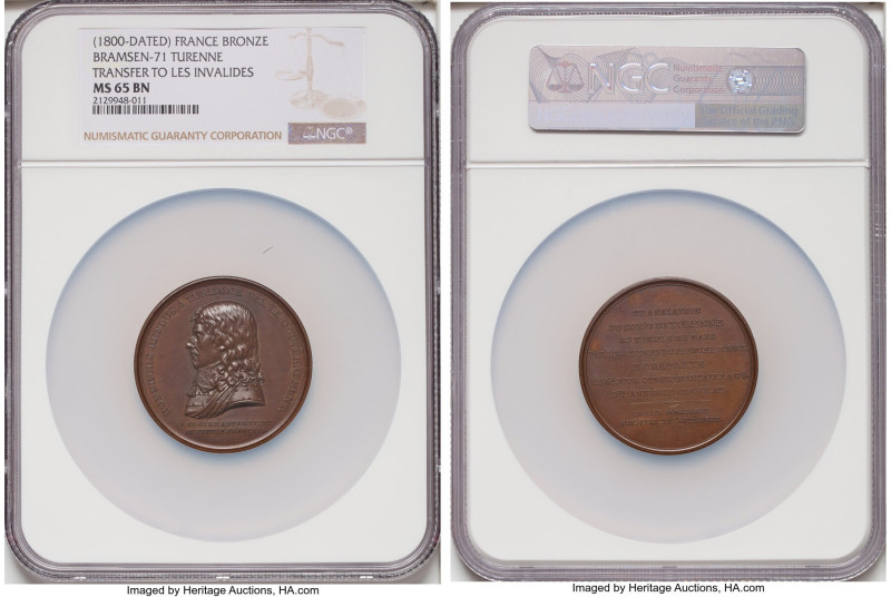 Napoleon bronze "Vicomte de Turenne - Transfer to Les Invalides" Medal 1800-Date...