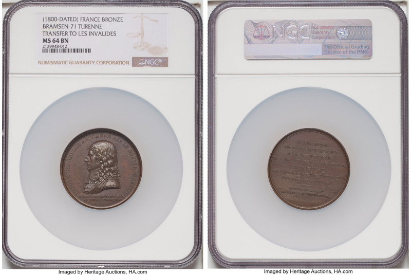 Napoleon bronze "Vicomte de Turenne - Transfer to Les Invalides" Medal 1800-Date...